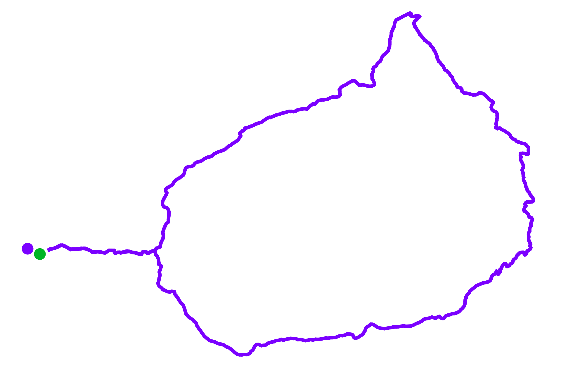 Hike route map