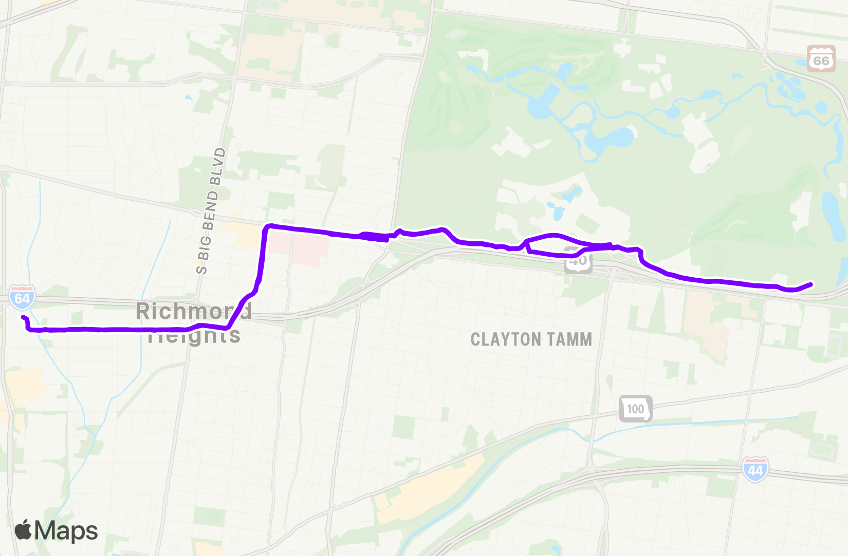 Run route map