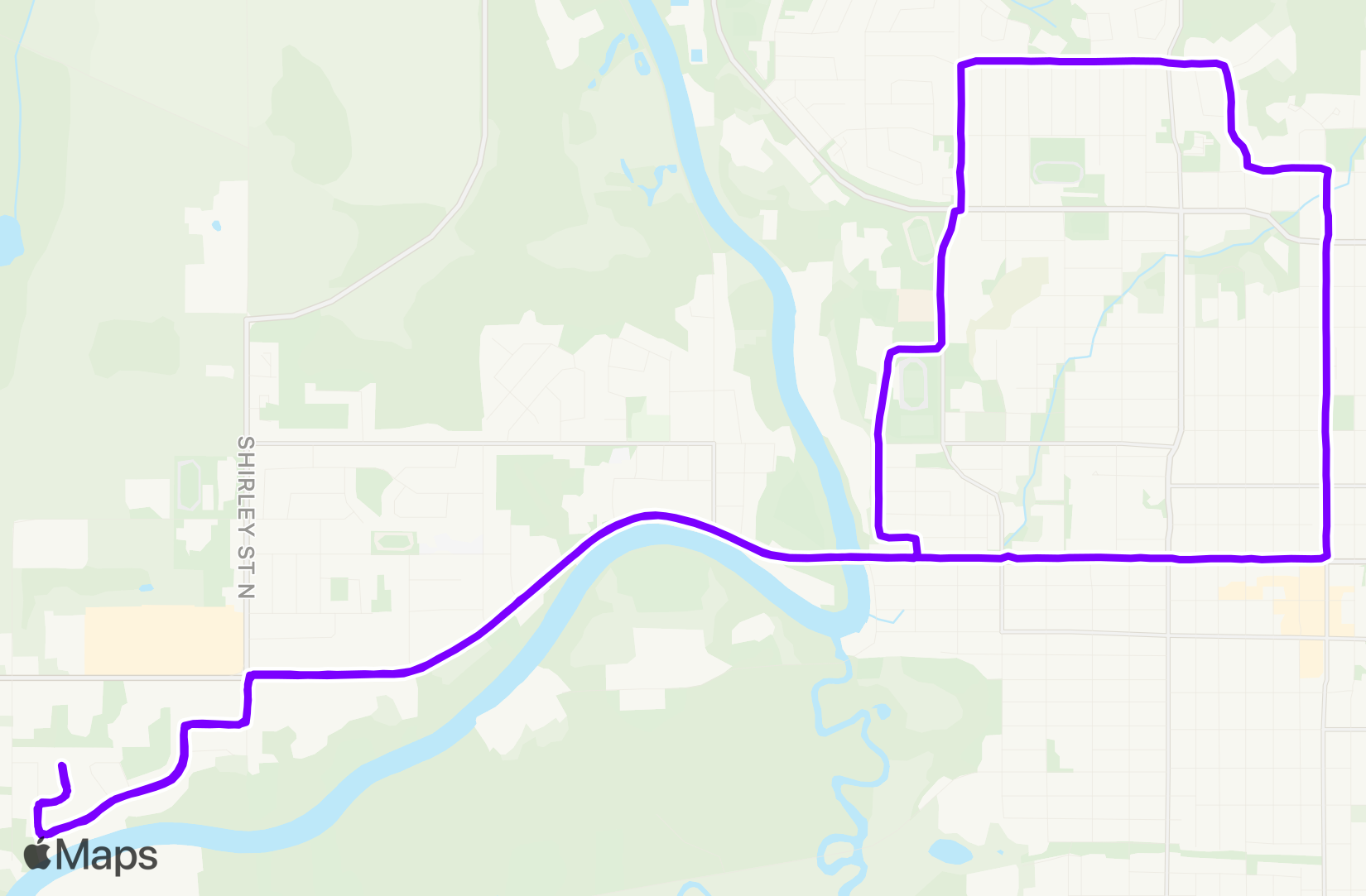 Run route map
