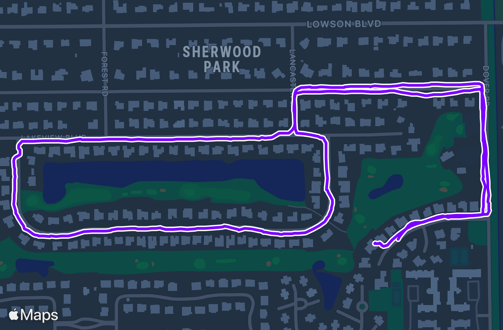 Walk route map