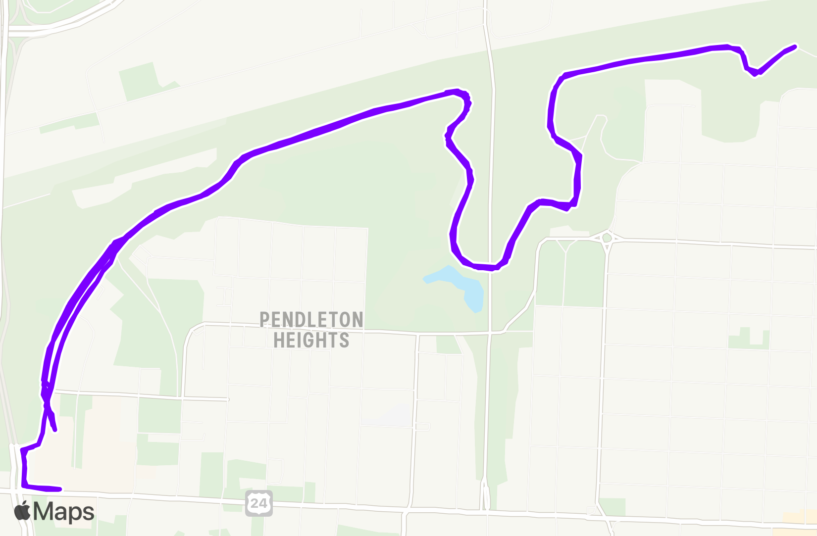 Run route map