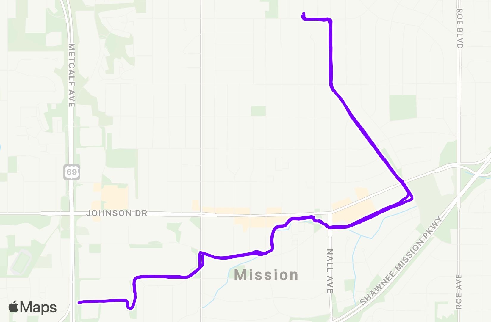 Run route map