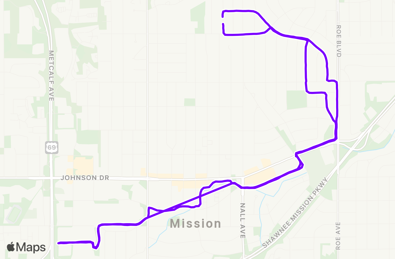 Run route map