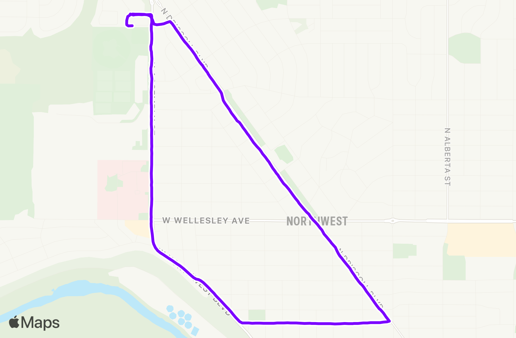 Run route map