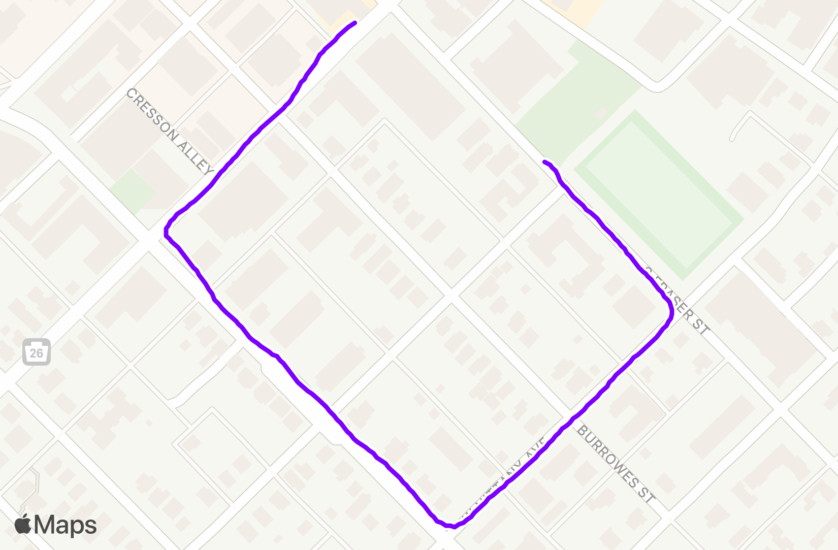 Run route map