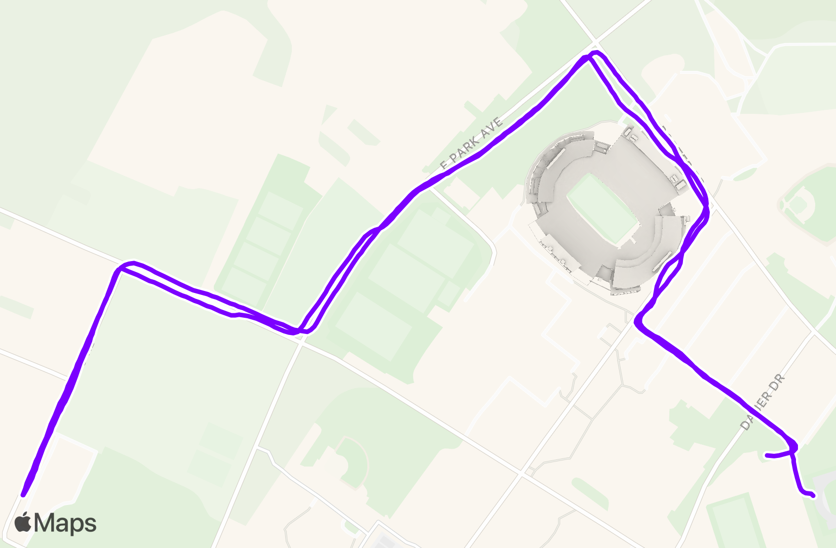 Run route map