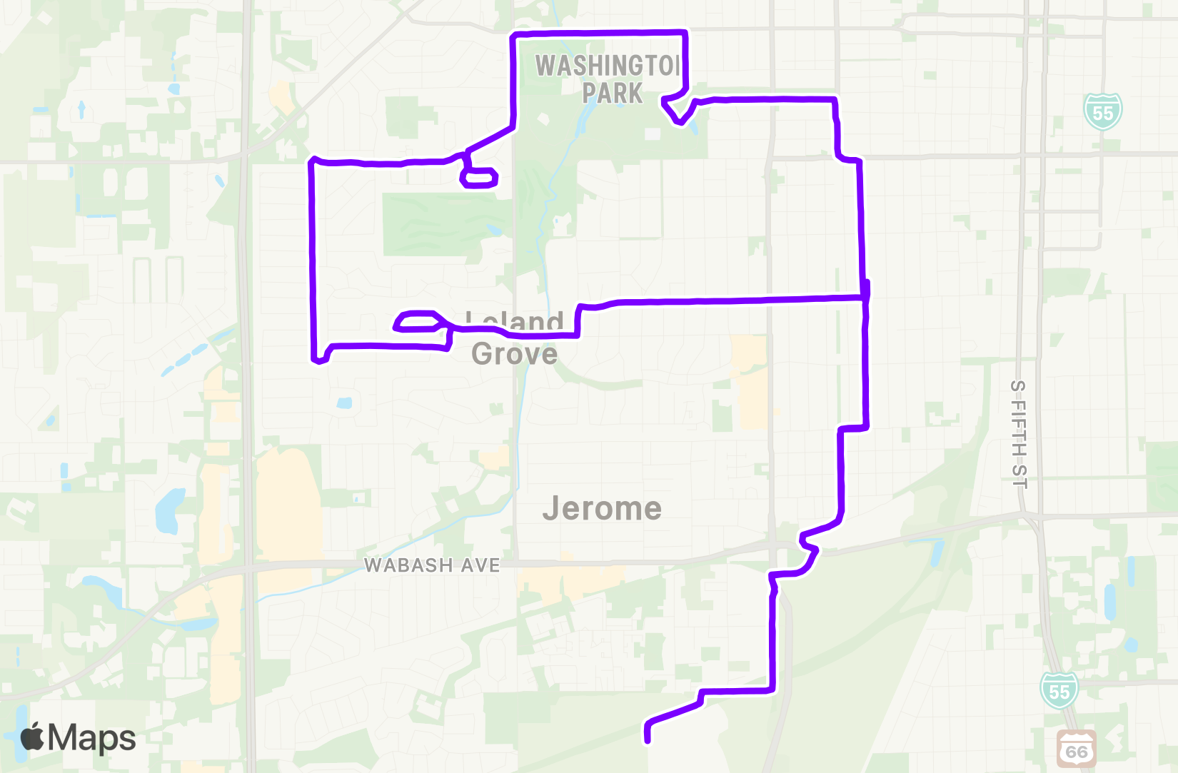 Run route map