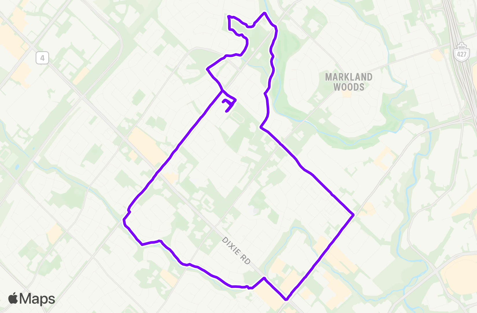 Run route map