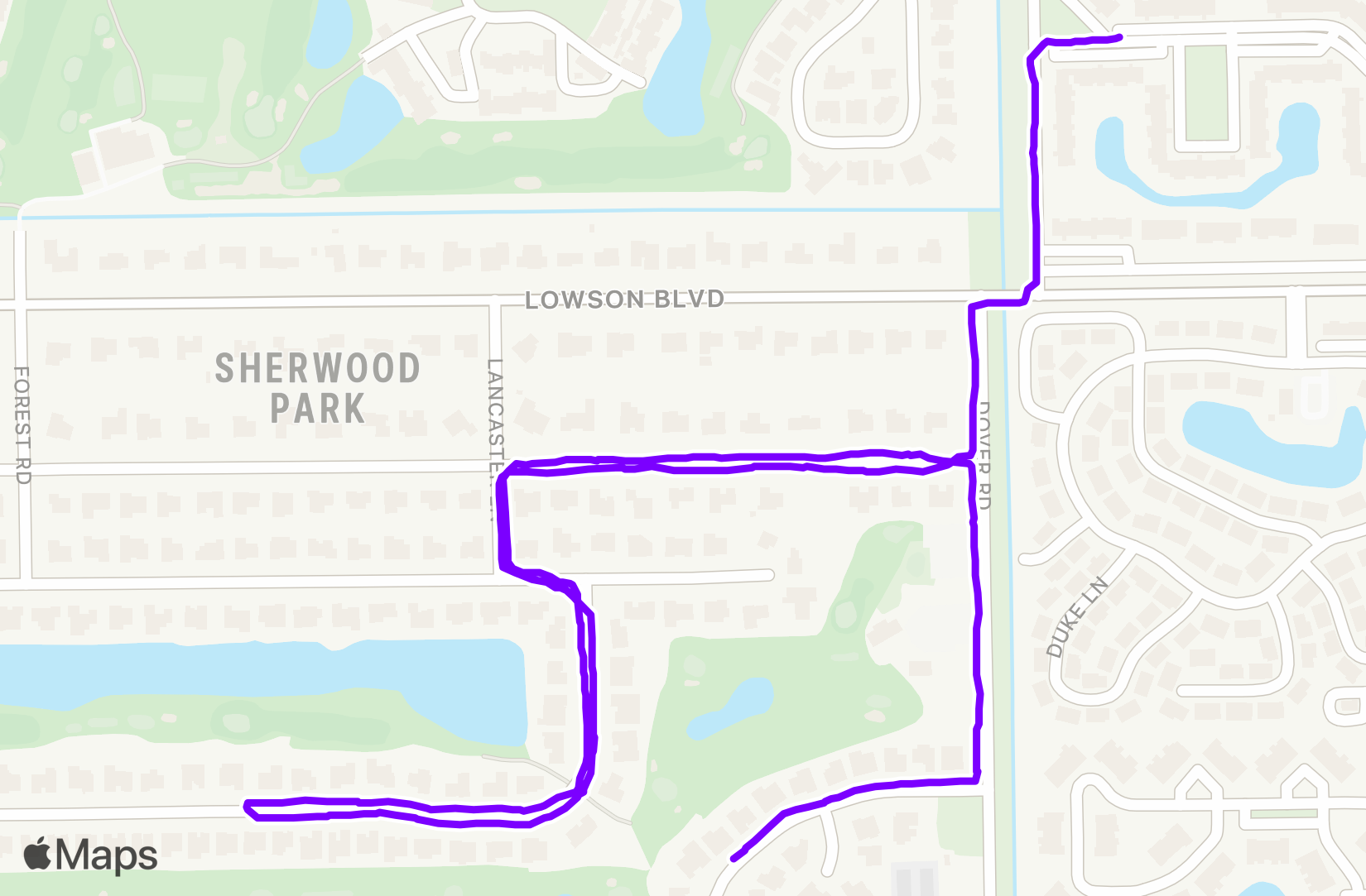 Walk route map