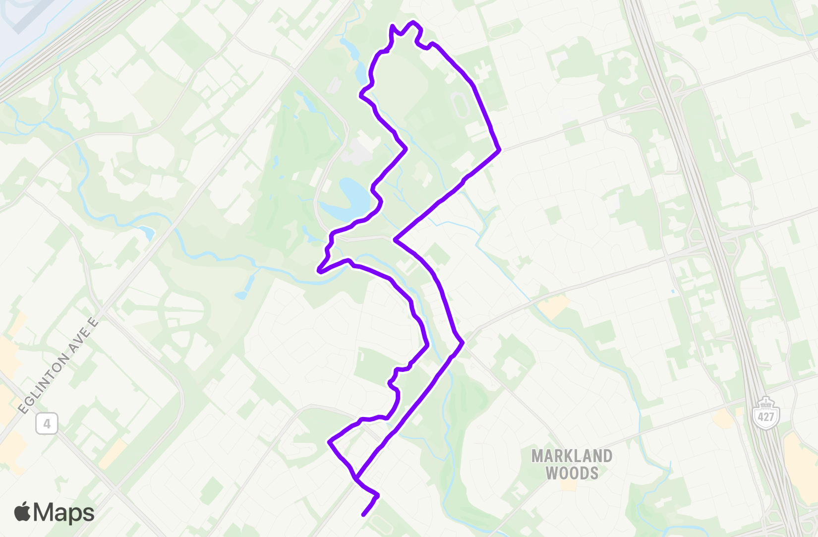 Run route map