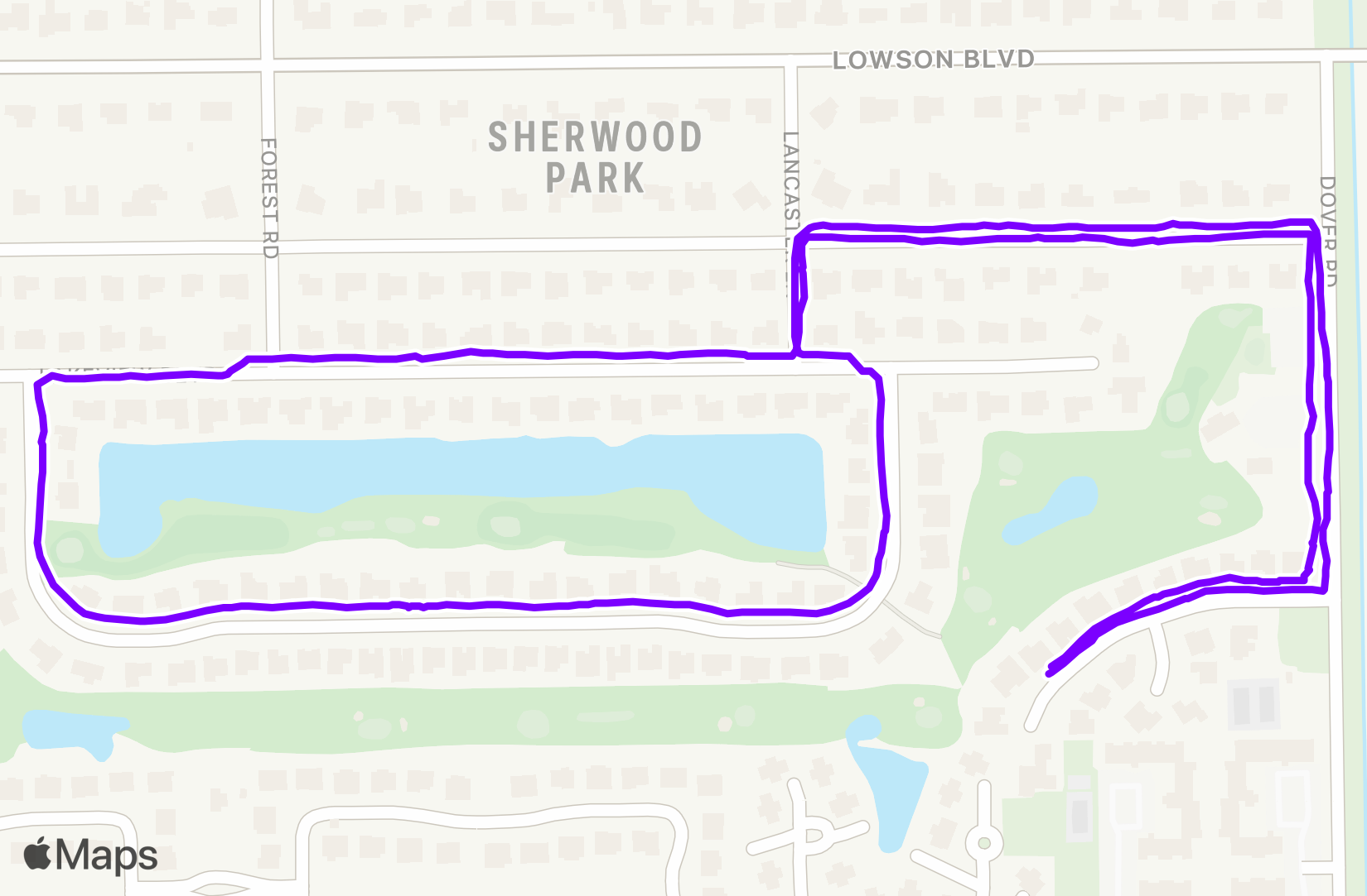 Walk route map
