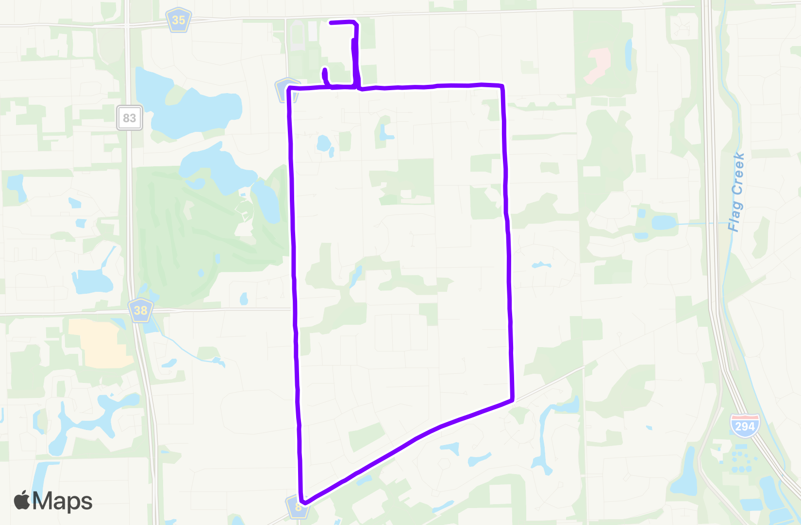 Run route map