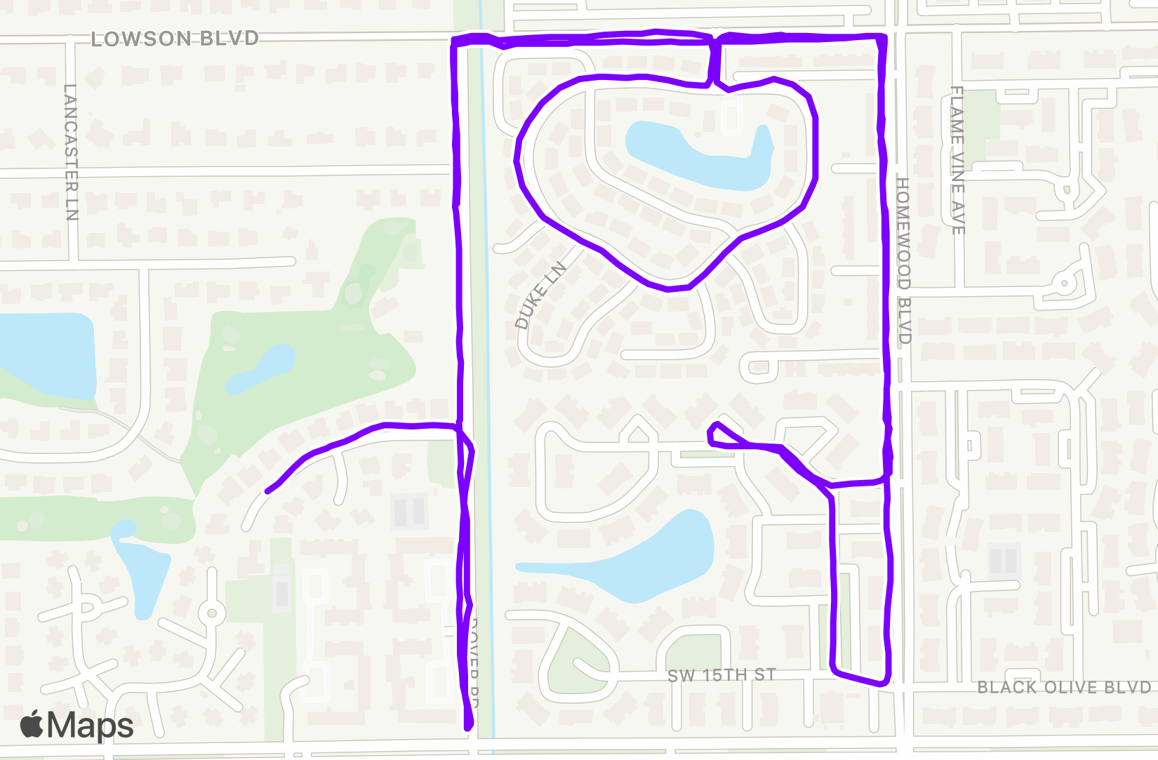 Run route map
