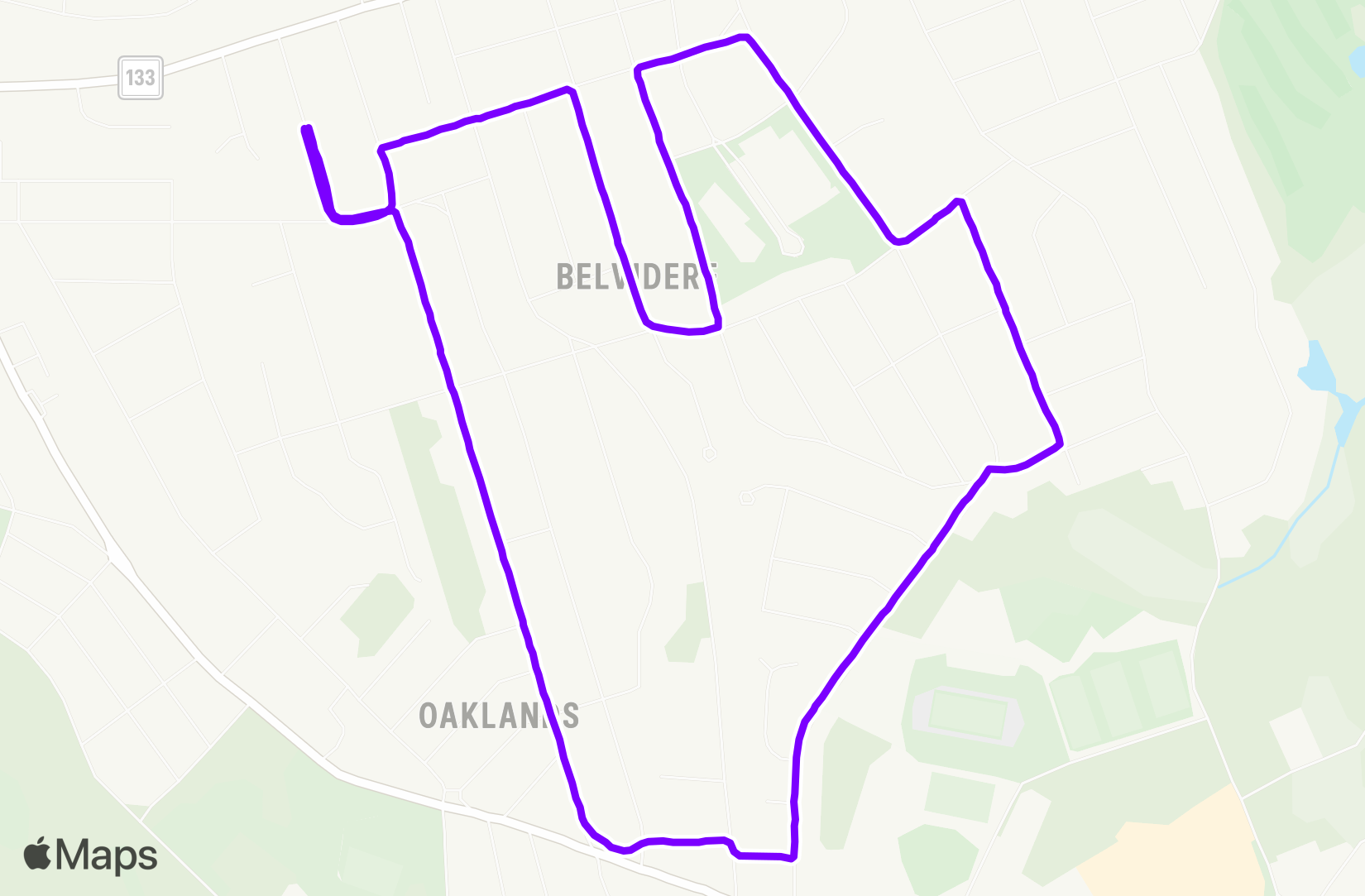 Run route map