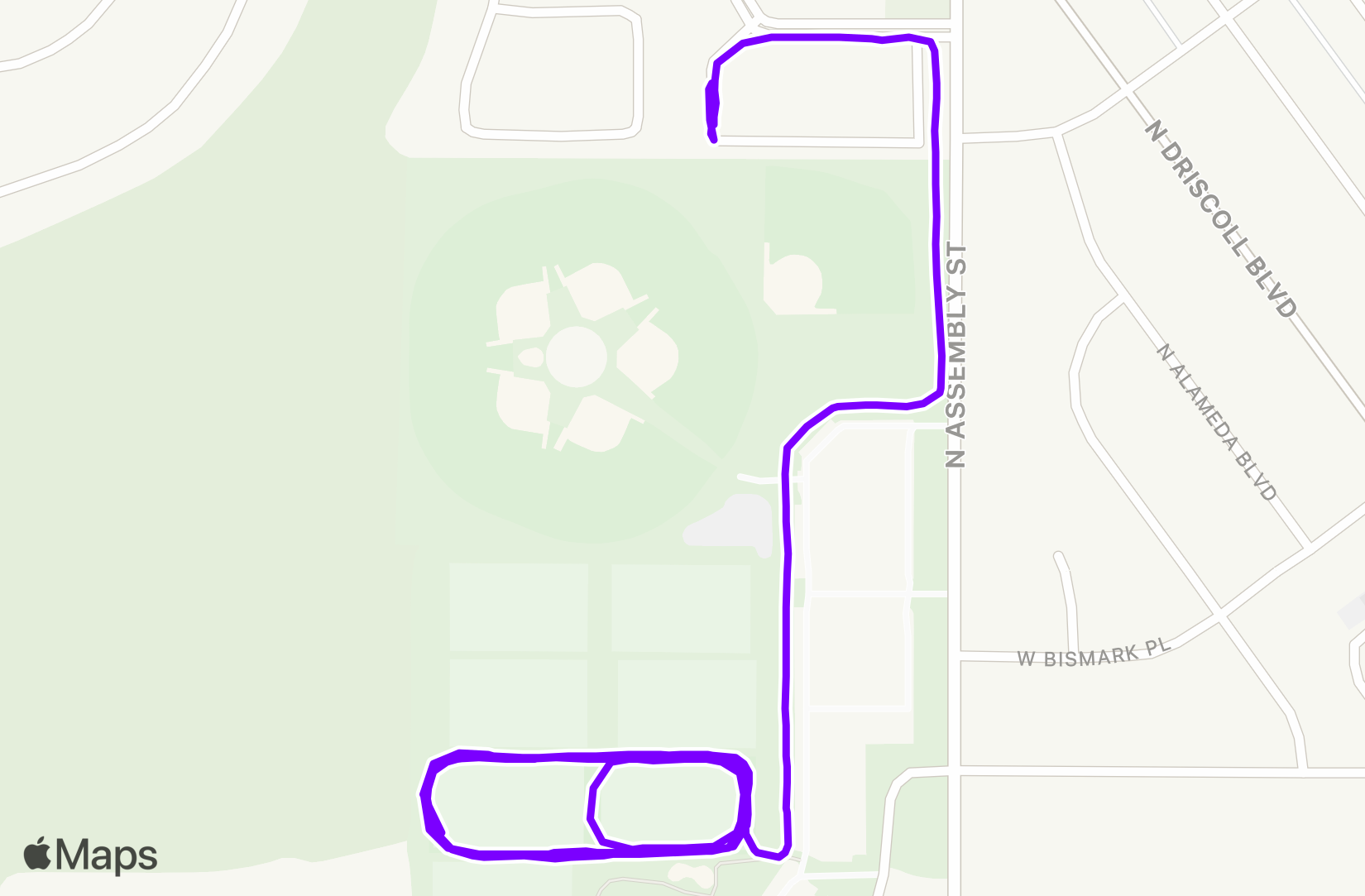 Run route map