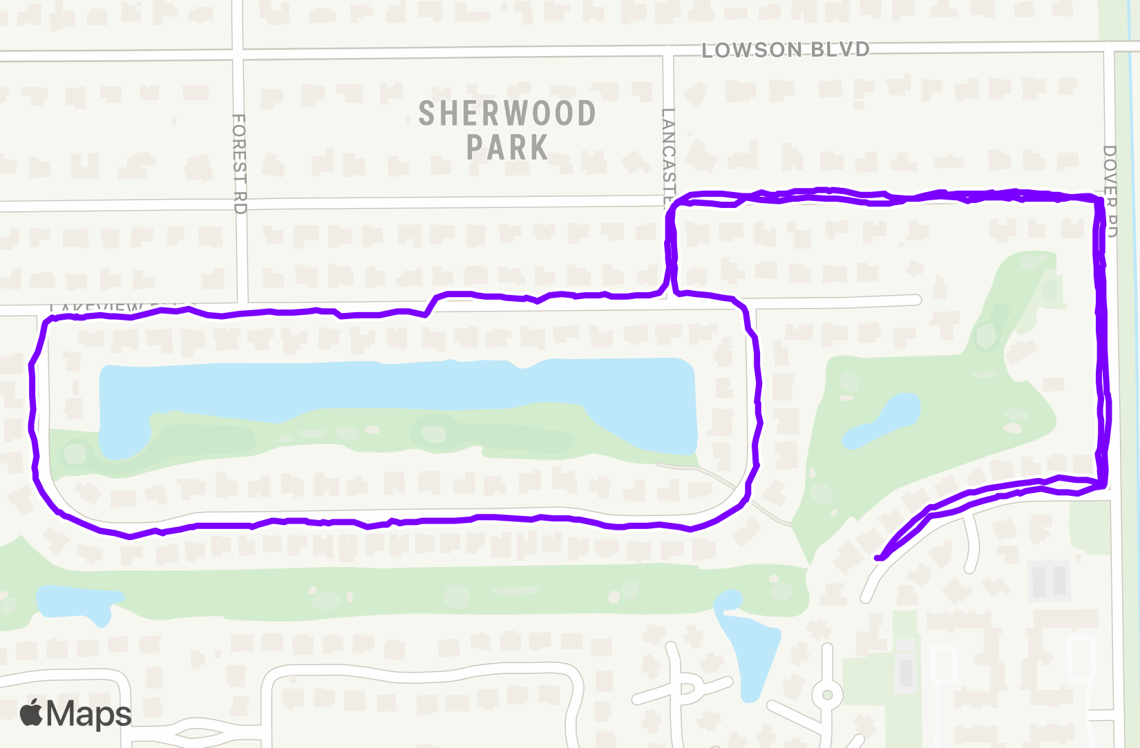 Walk route map