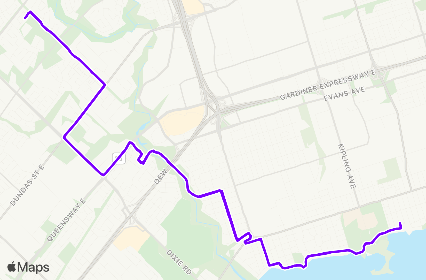 Run route map