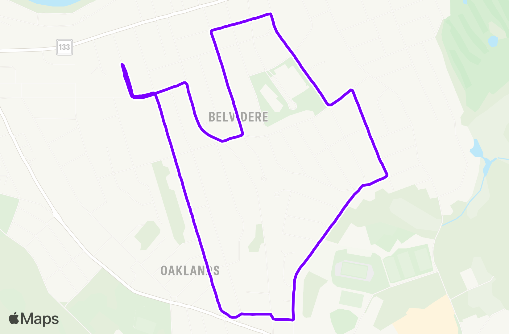 Run route map