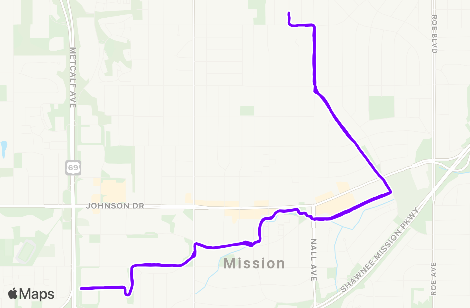 Run route map