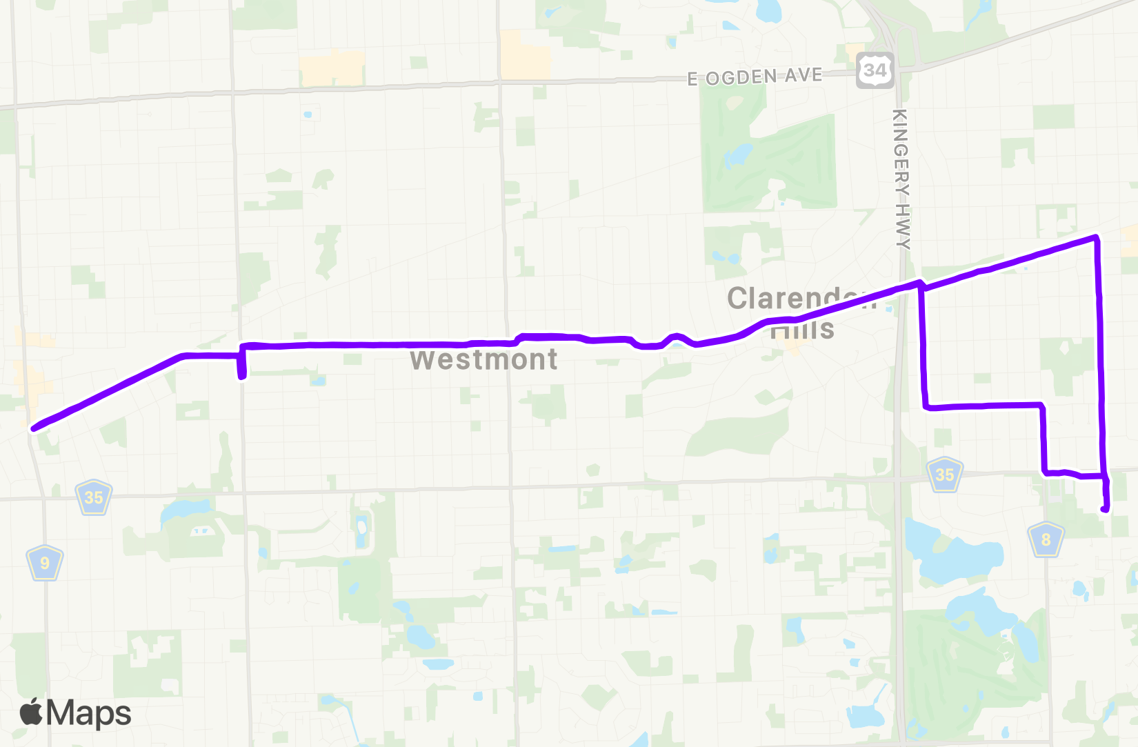 Run route map