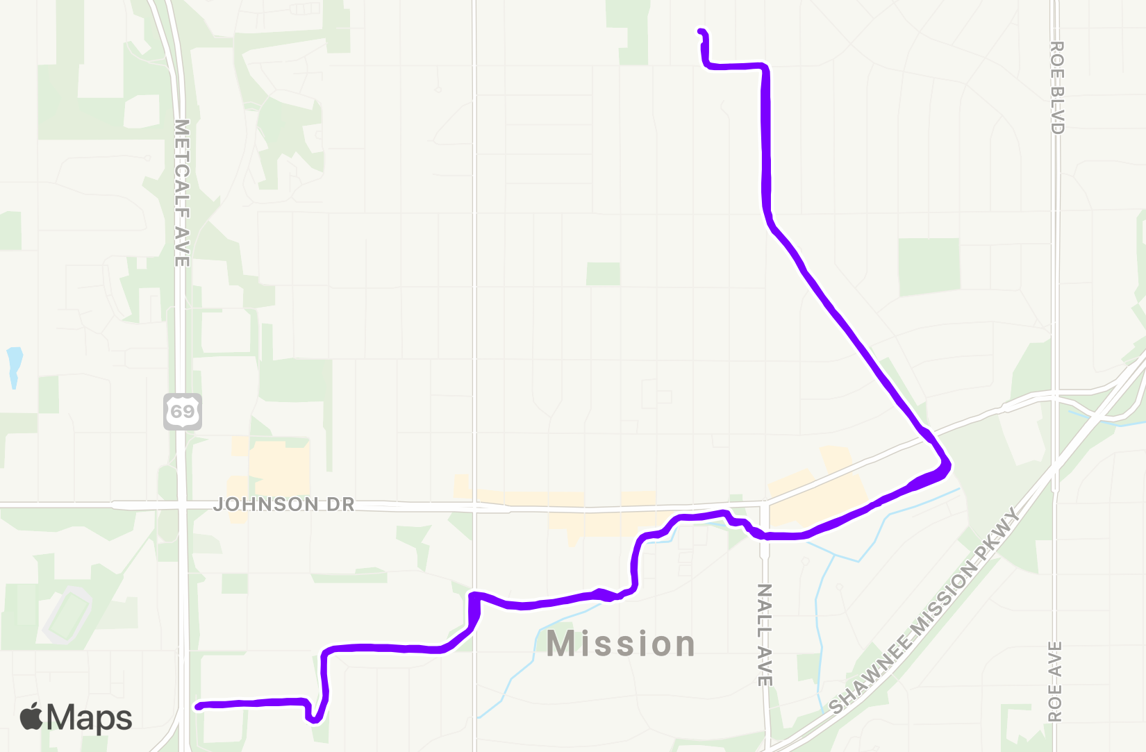 Run route map