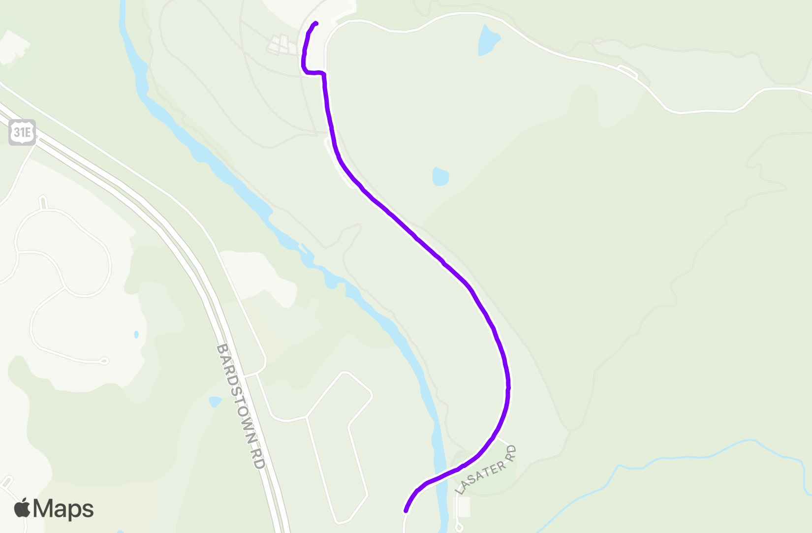 Walk route map