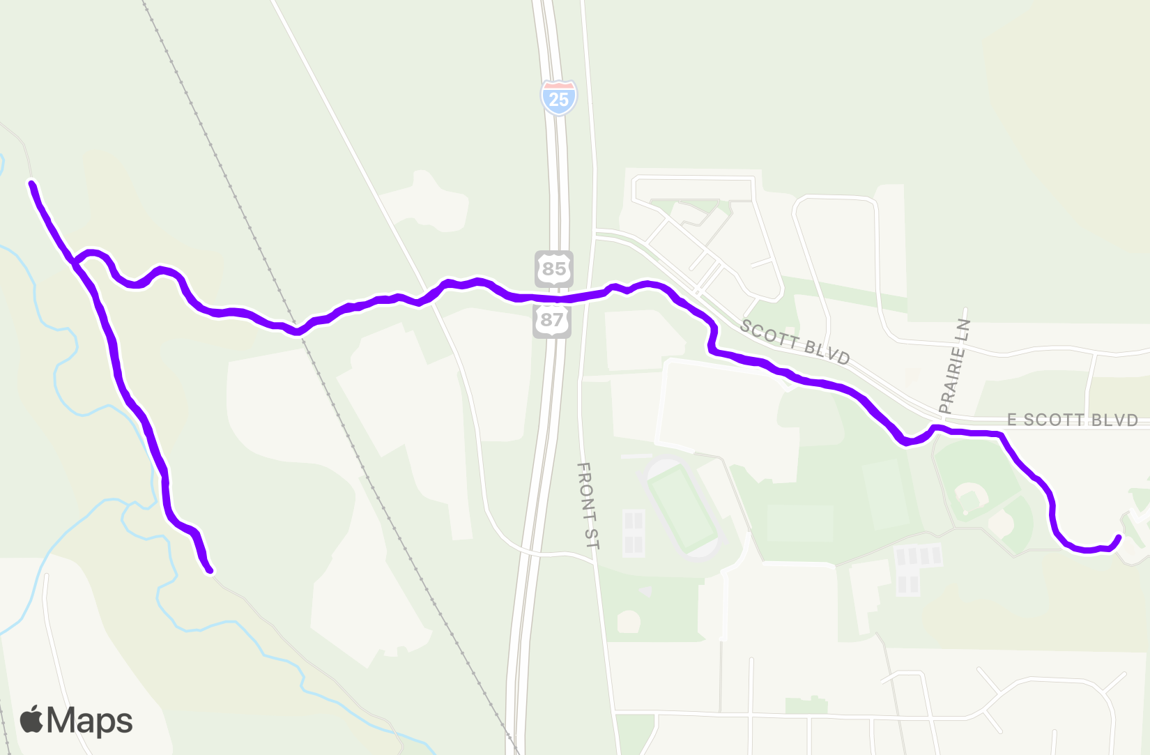 Run route map