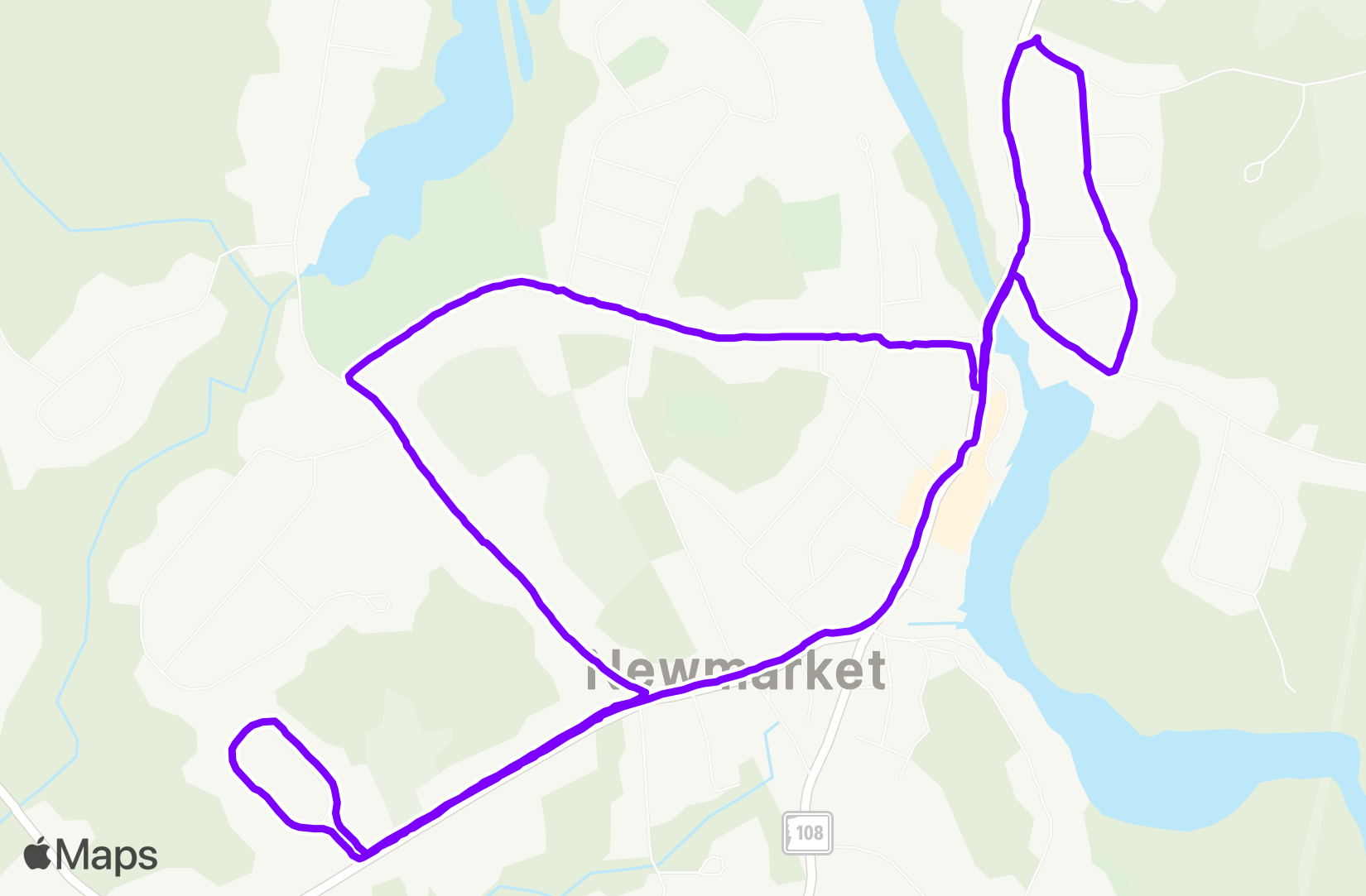 Walk route map