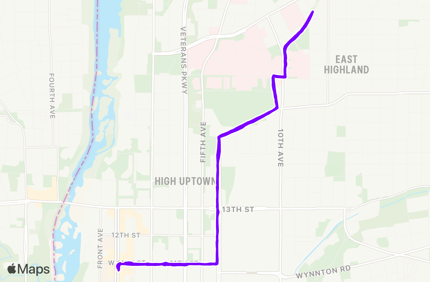 Run route map