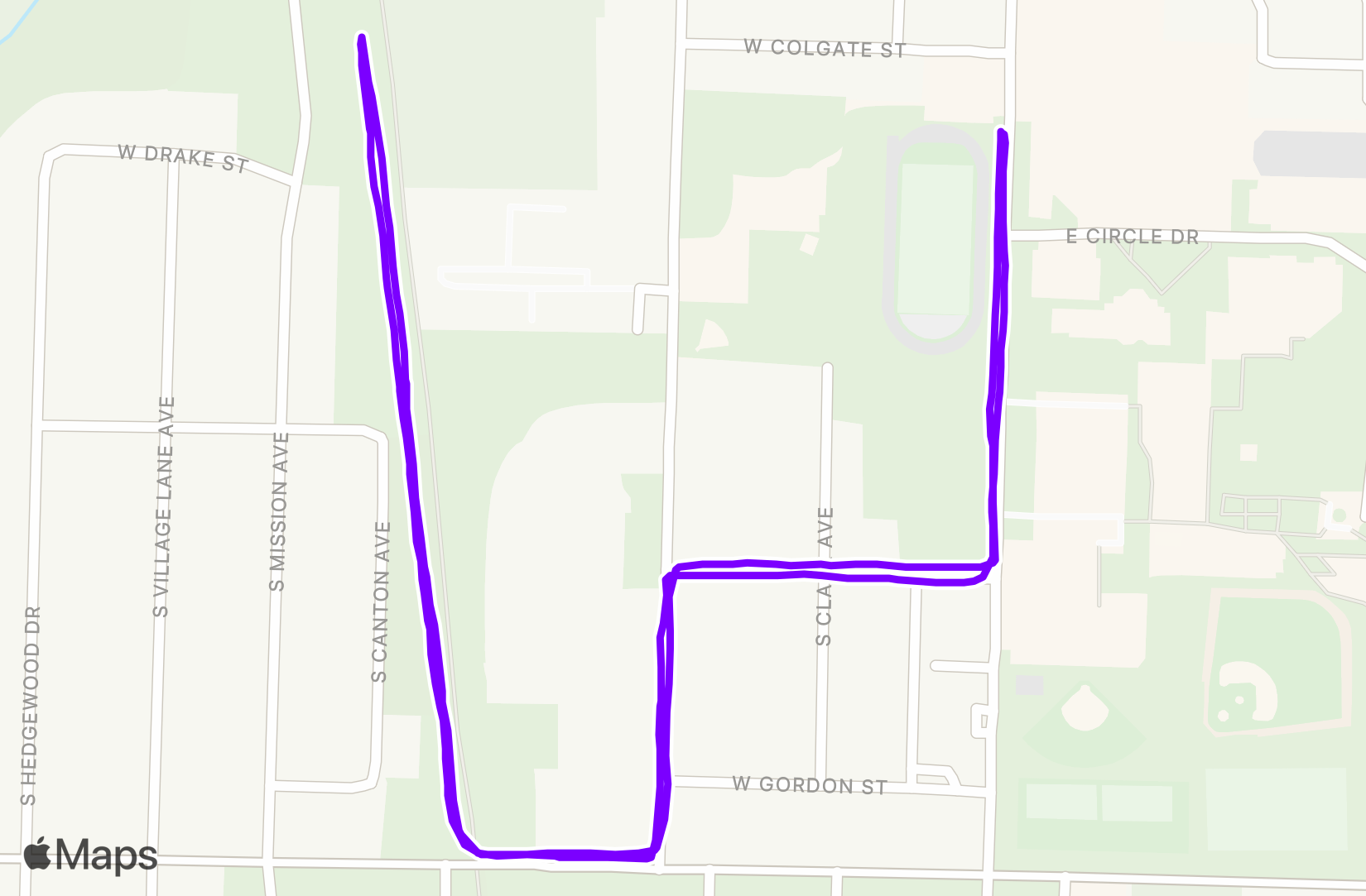 Run route map