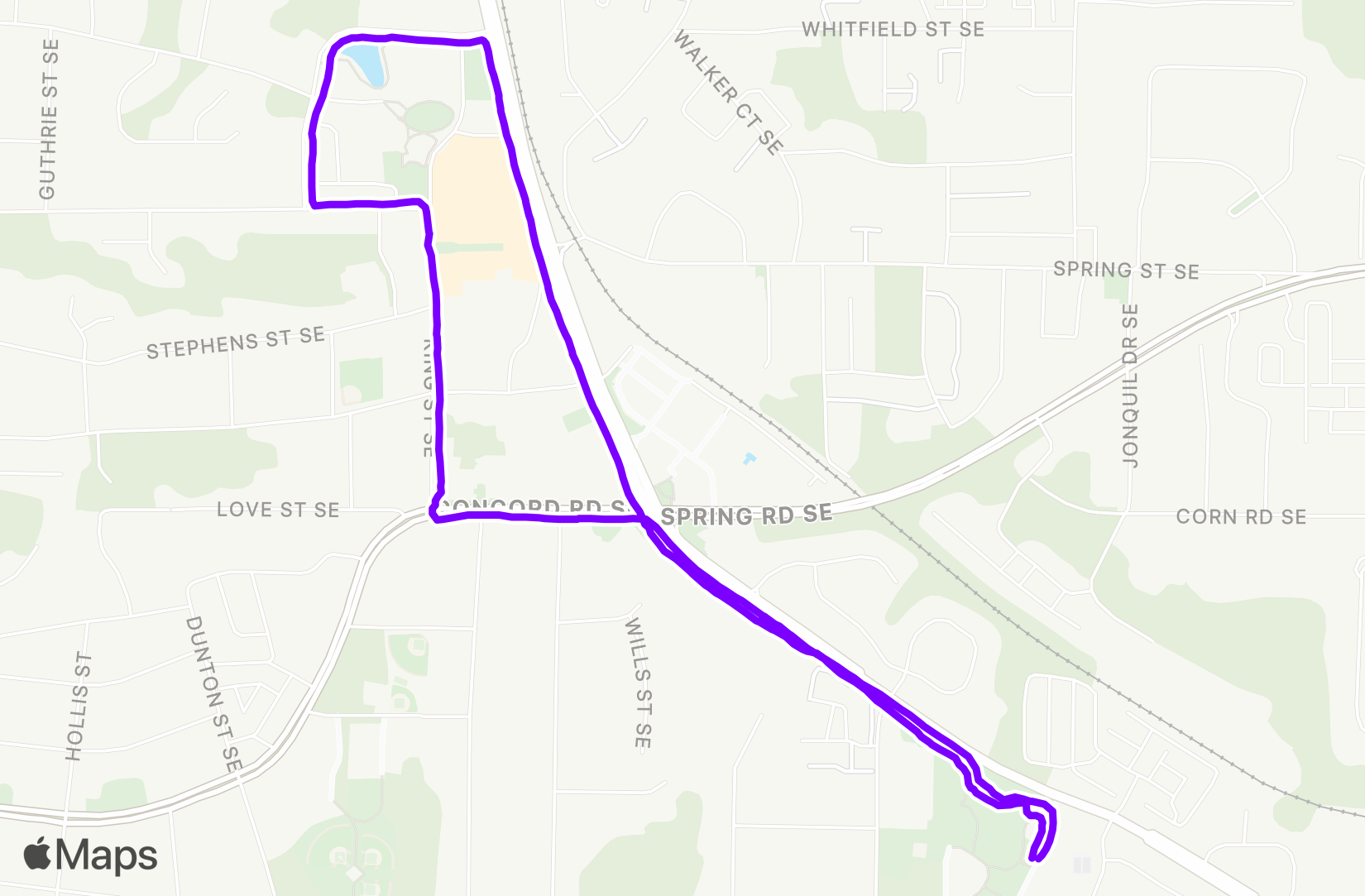 Run route map