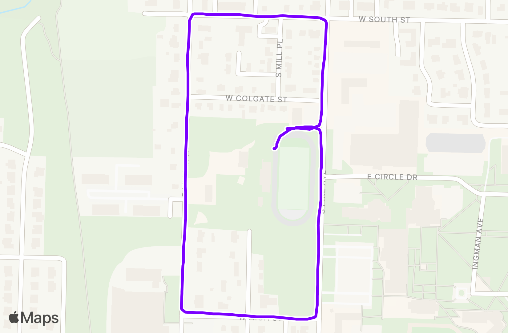 Run route map