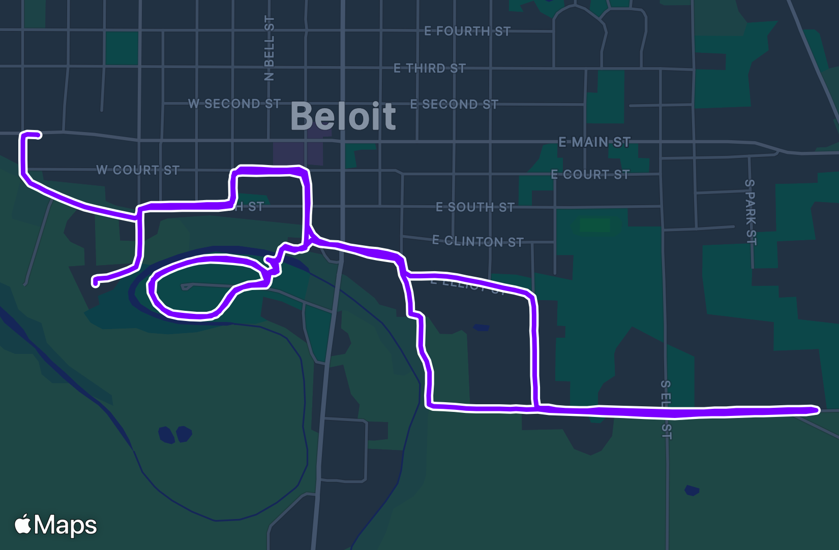 Run route map