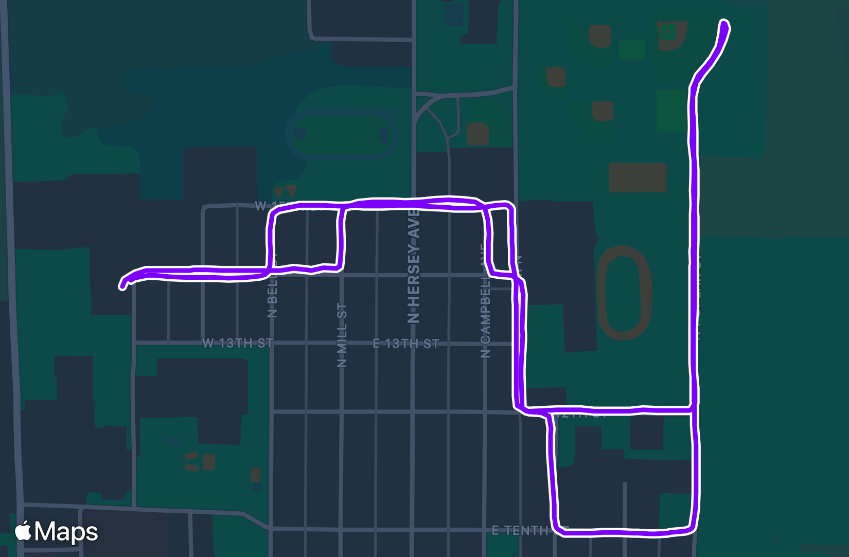 Run route map