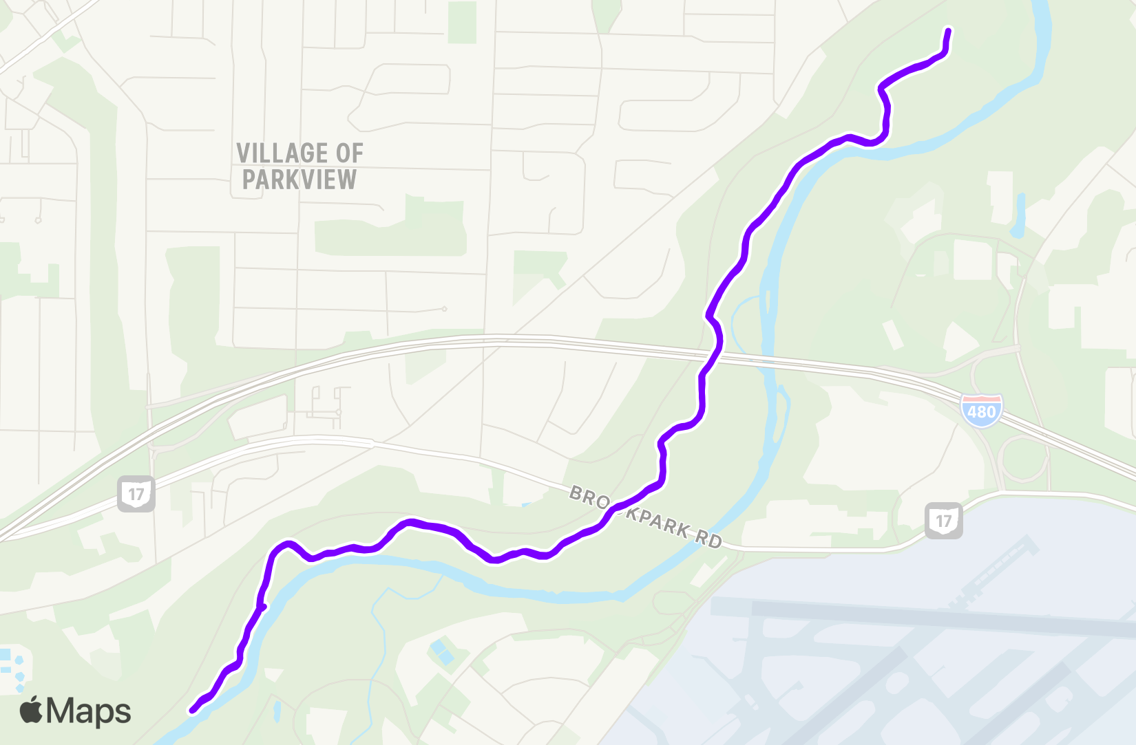 Run route map