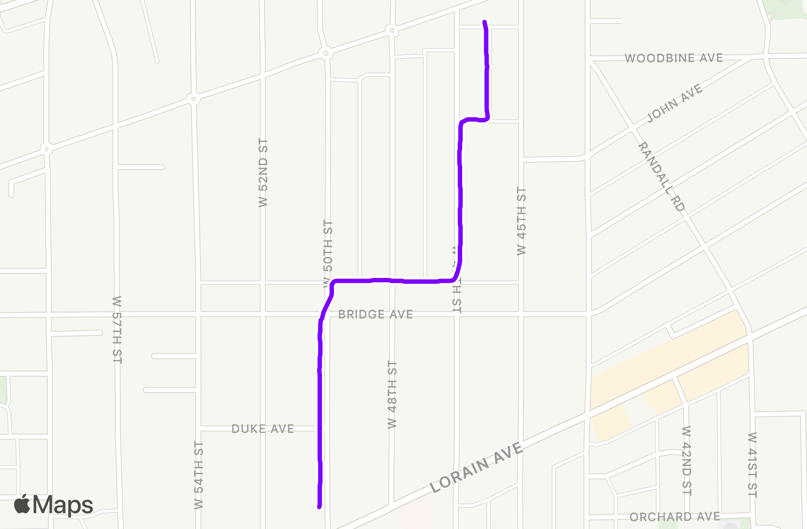 Run route map
