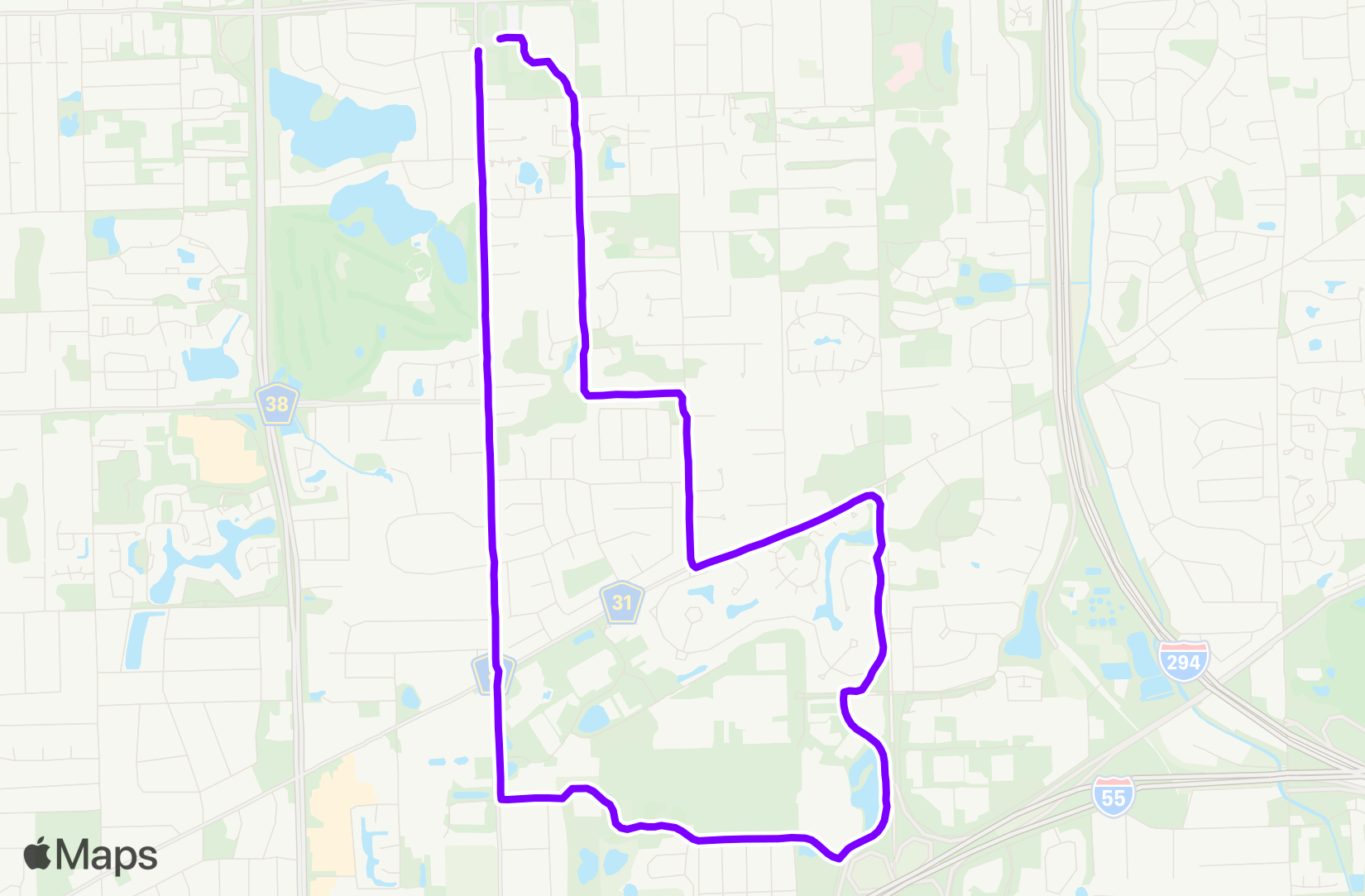 Run route map