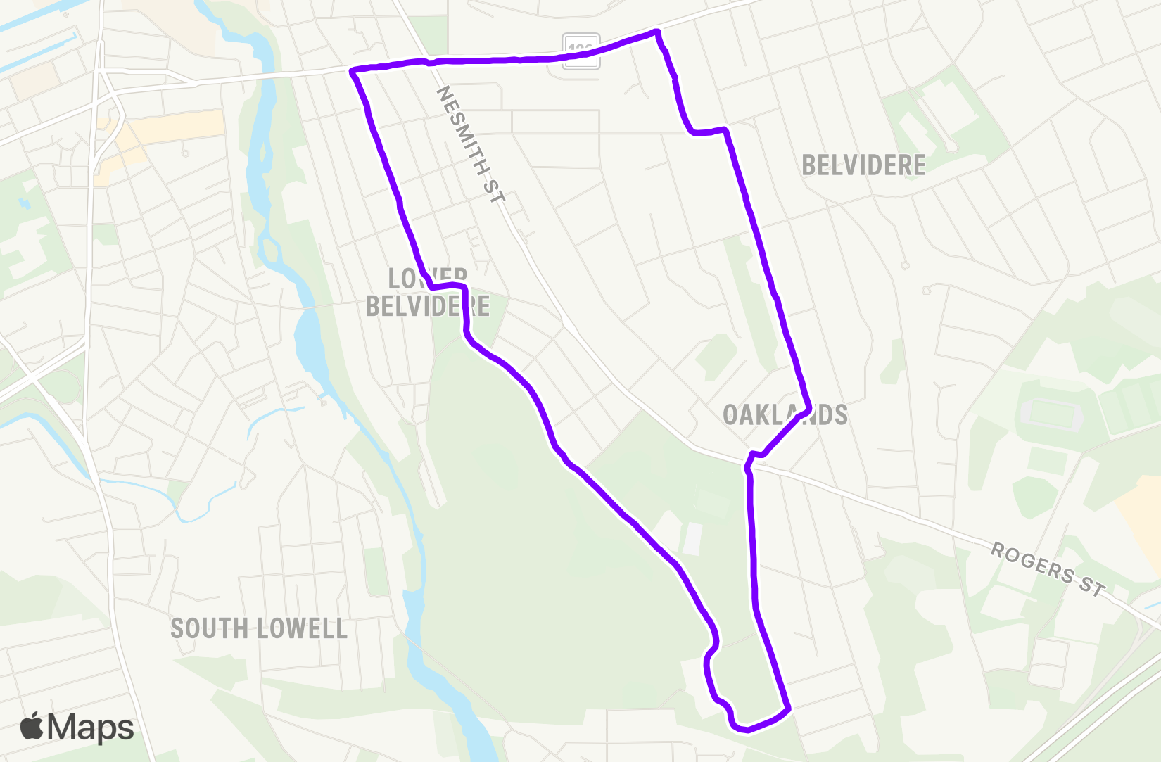 Run route map