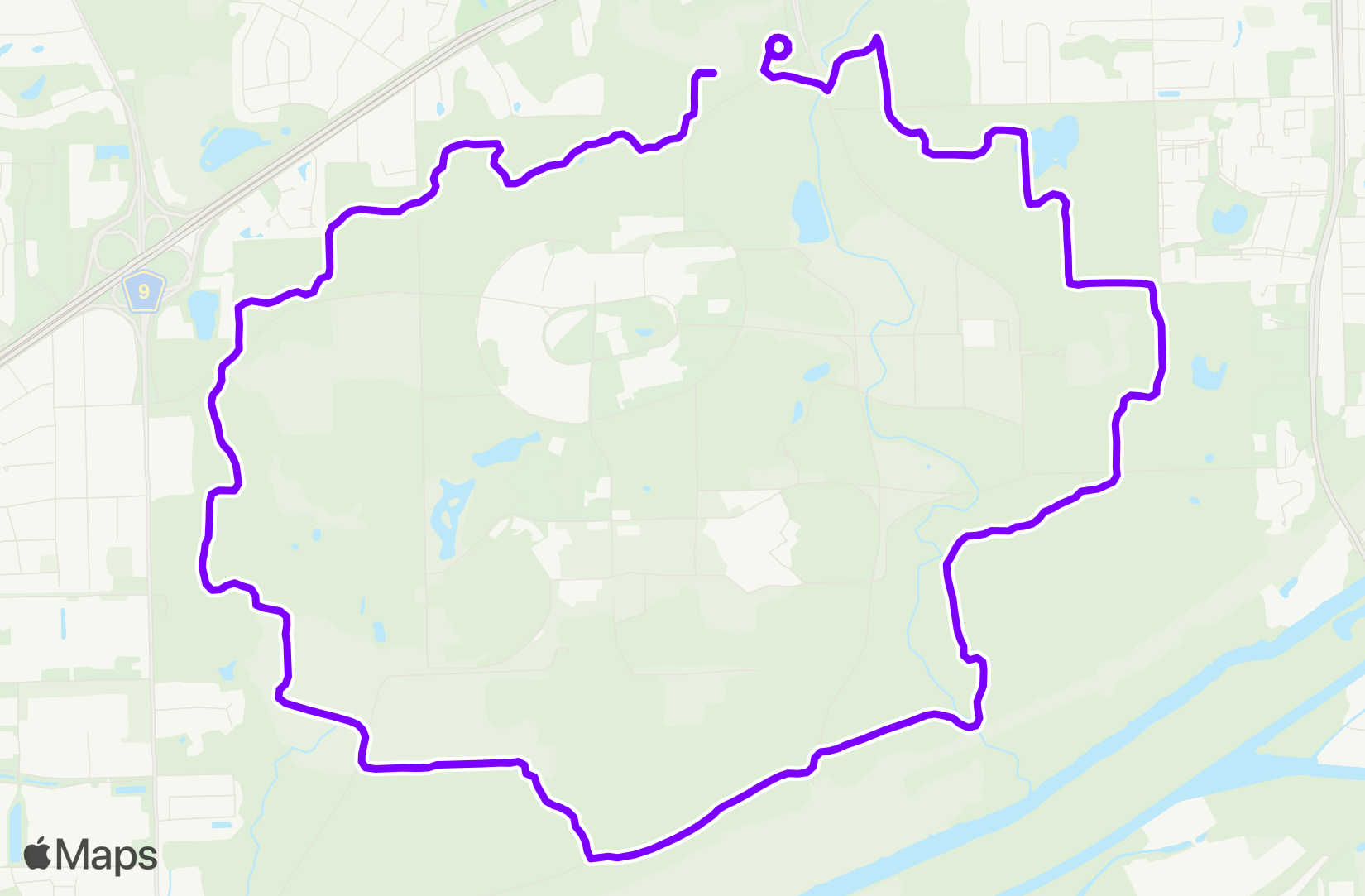 Run route map