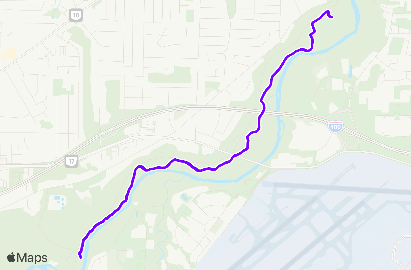 Run route map