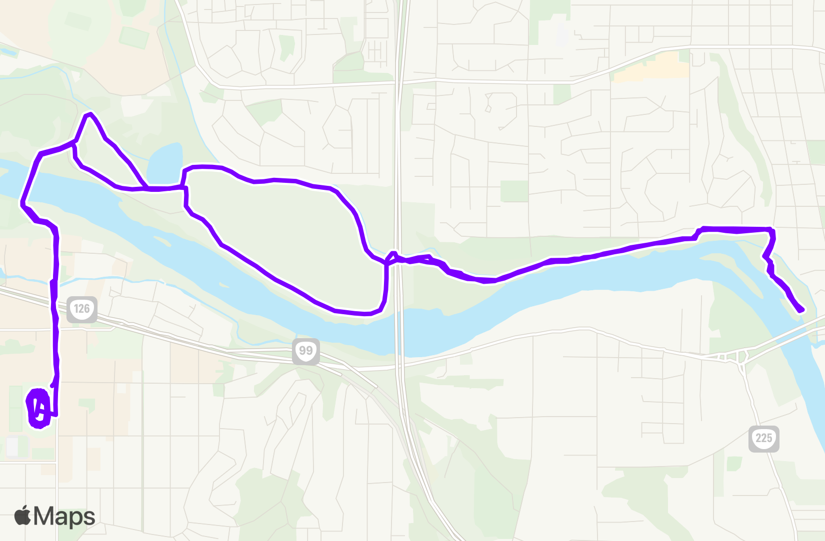 Run route map