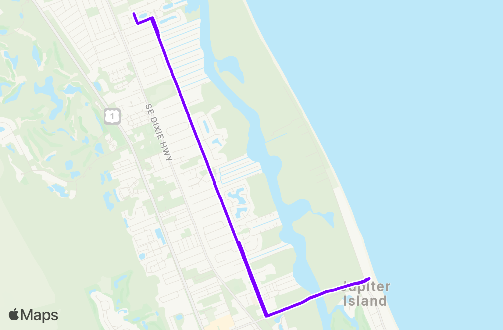 Run route map