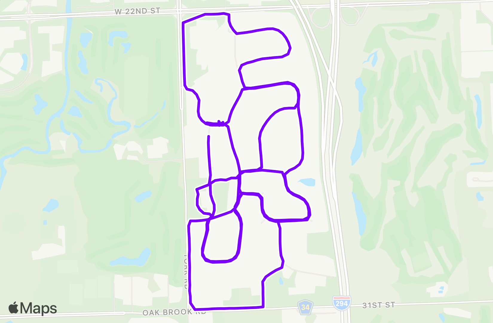 Bike route map