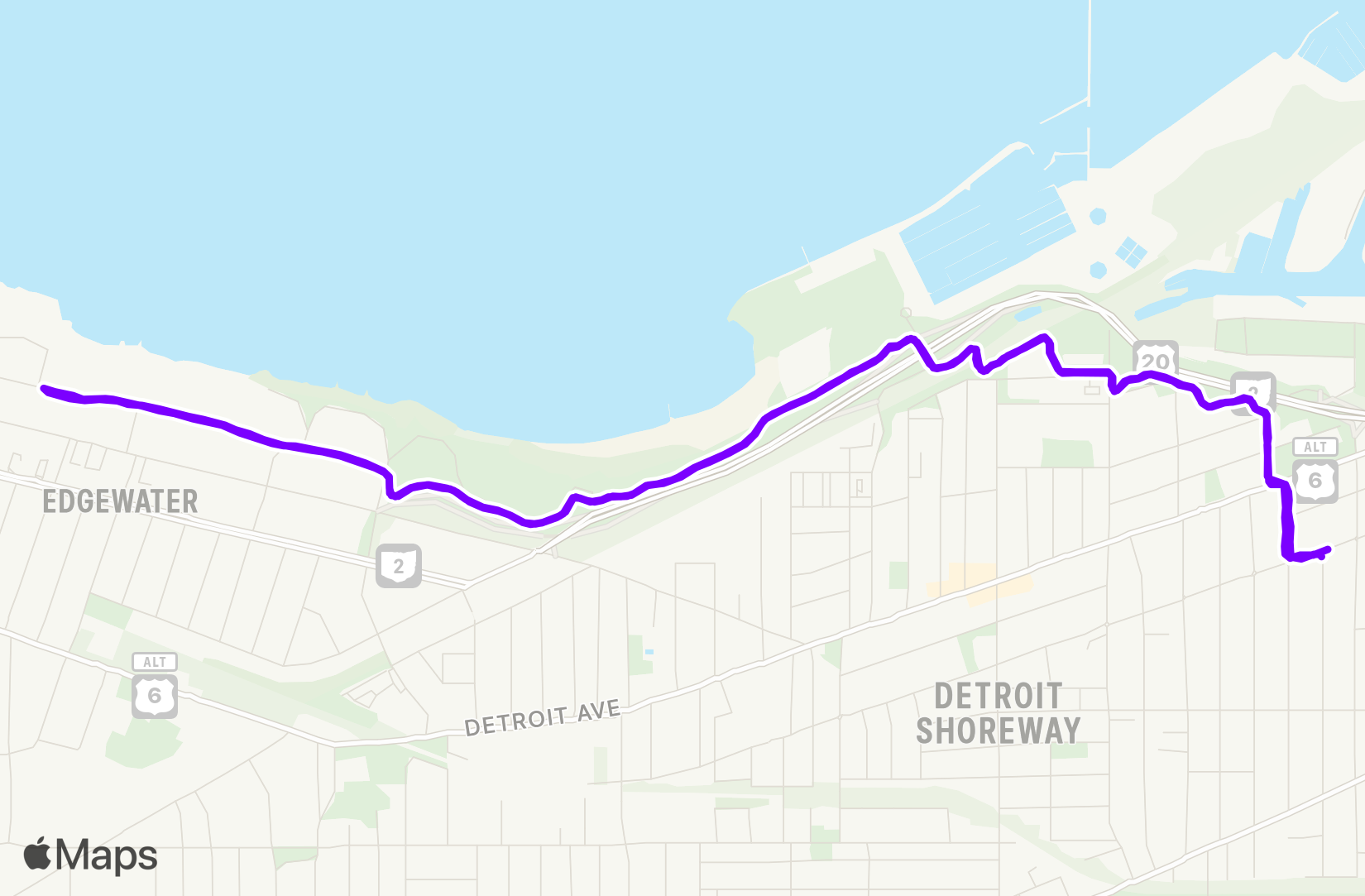 Run route map