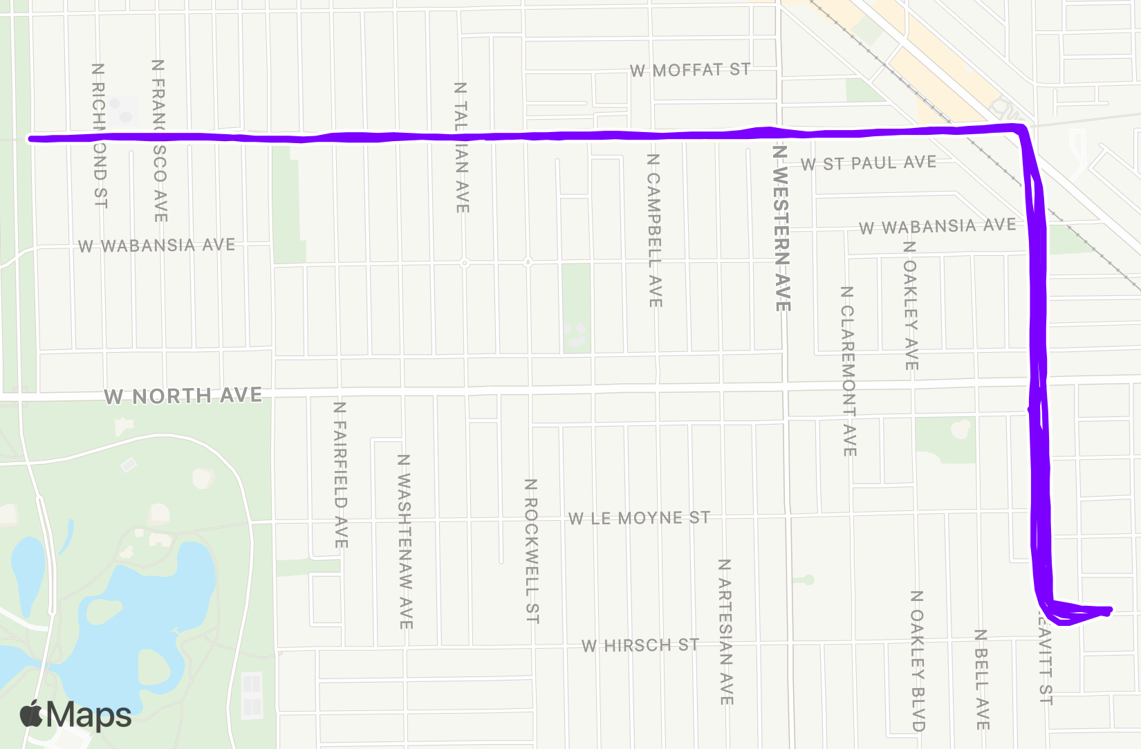 Run route map