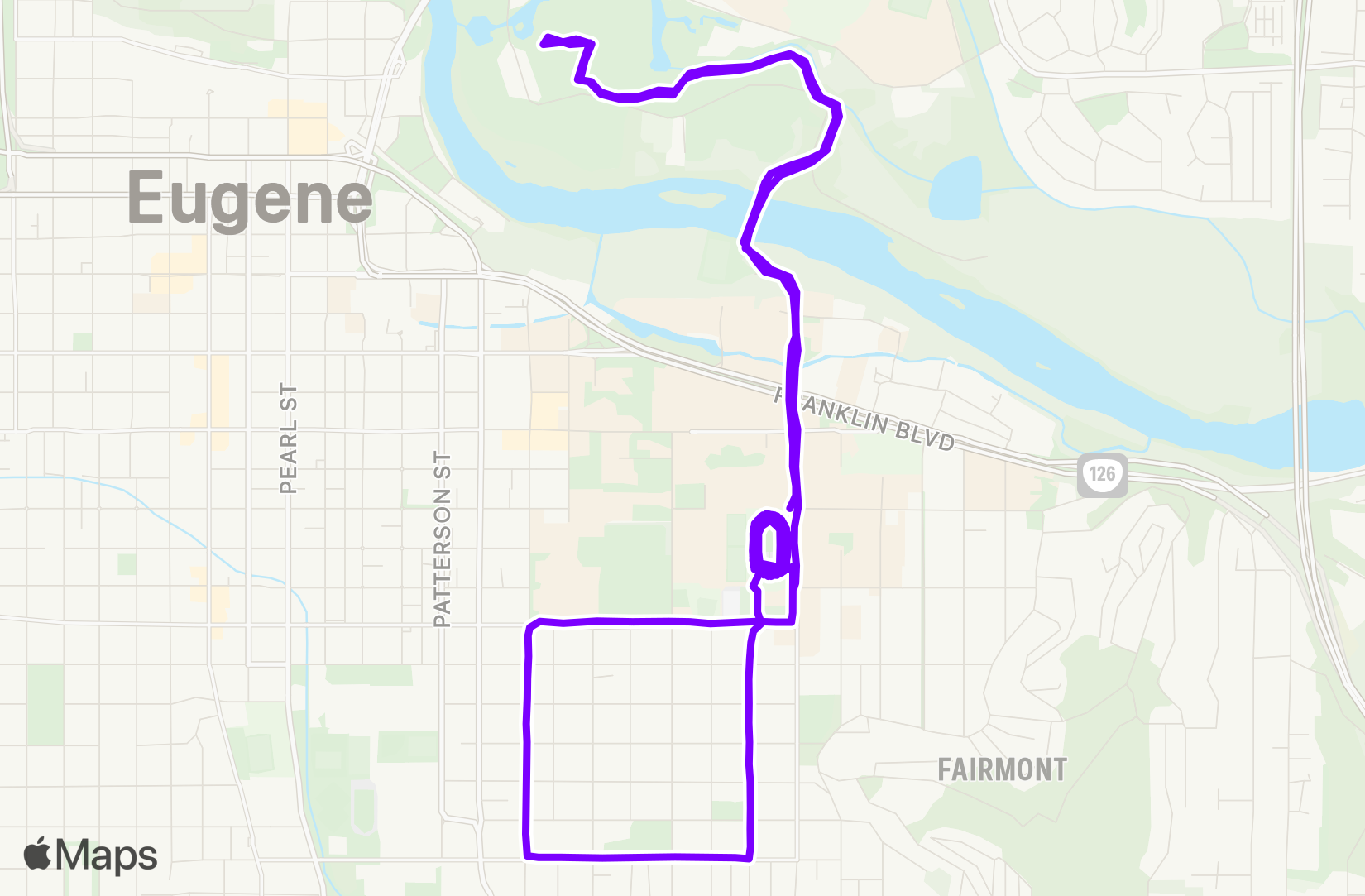 Run route map
