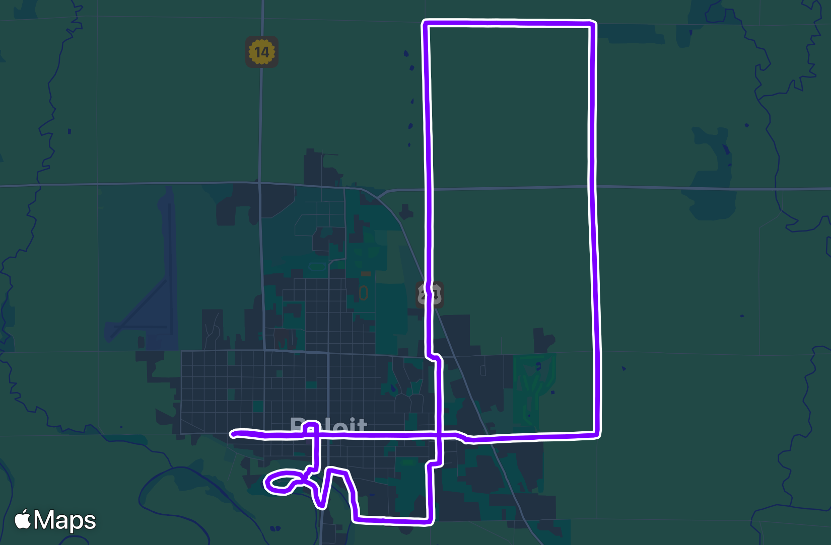 Run route map