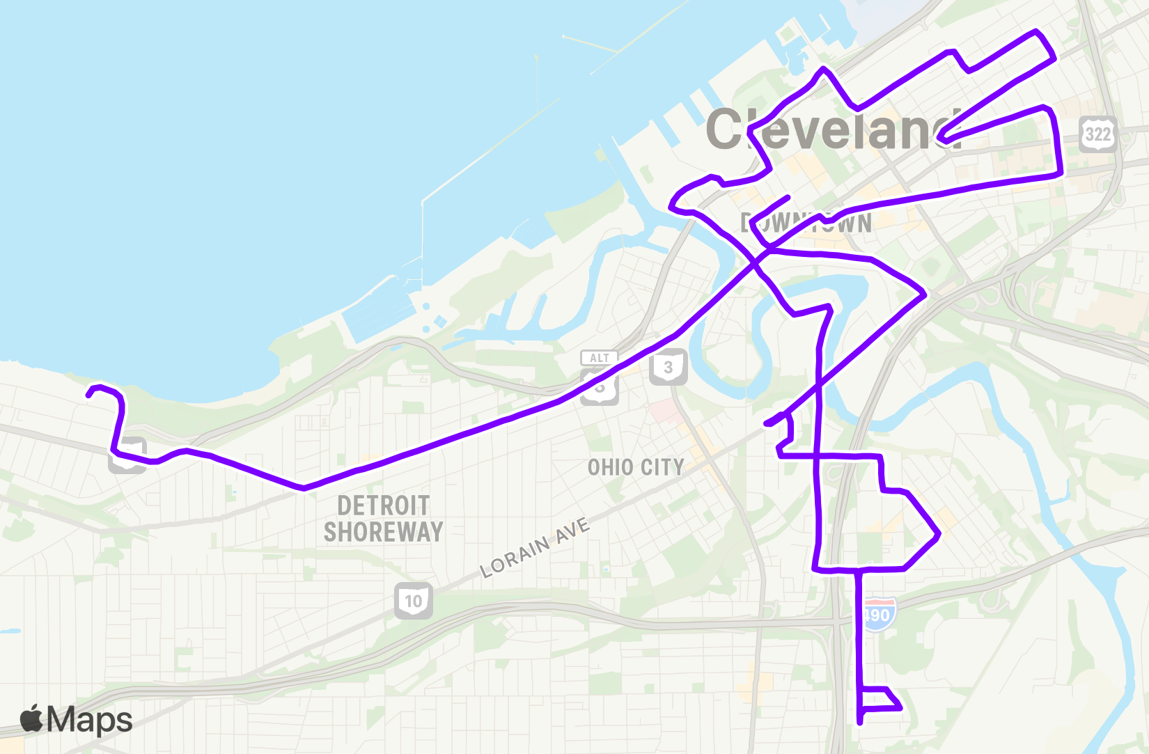 Run route map