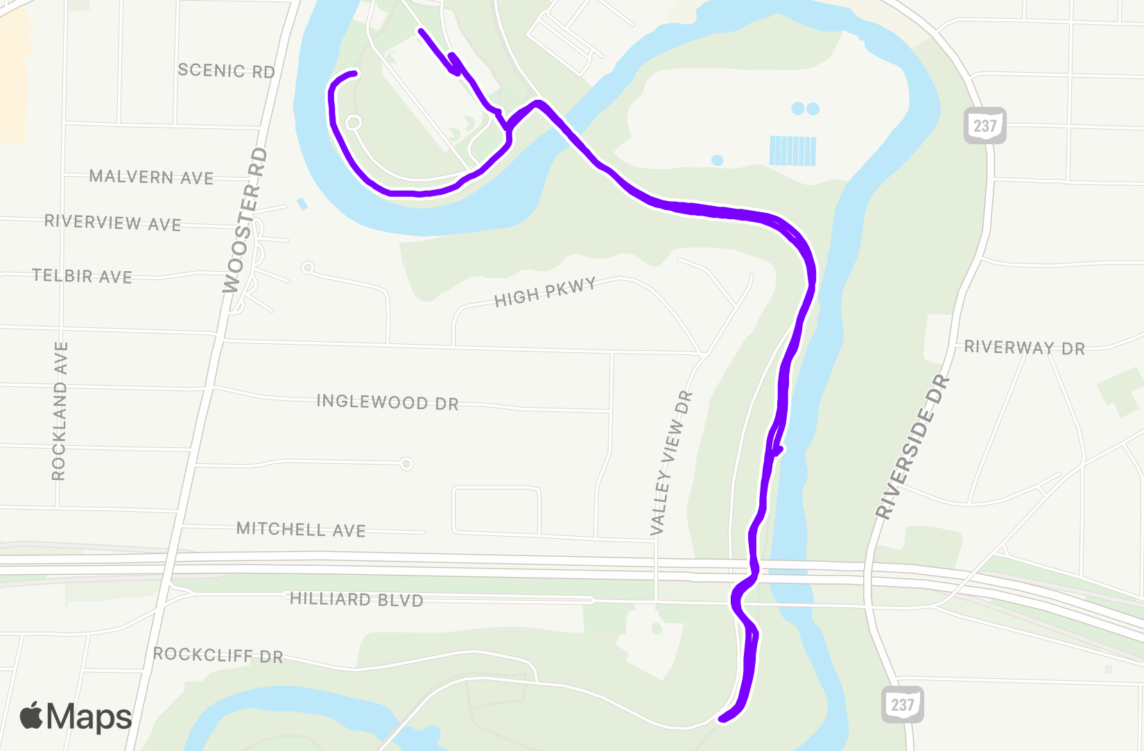 Run route map