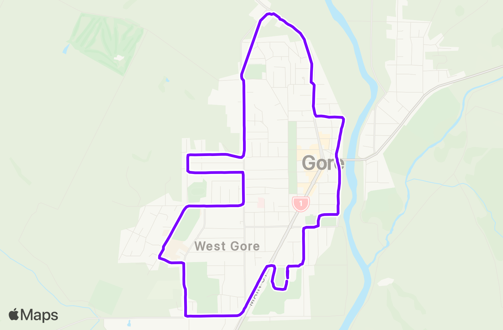 Run route map